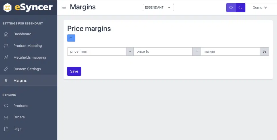 Price margin